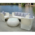 Wicker furniture garden sofa sets backyard wicker sofa